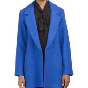 Rachel Zoe Wool Blend Open Coat Jacket Blazer Oversized Size S